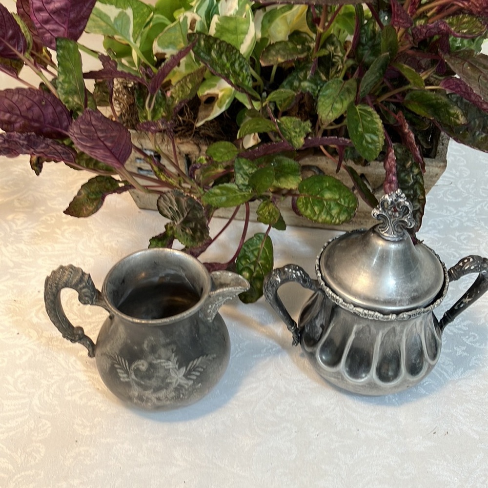 Antiques Cream and Sugar bowls